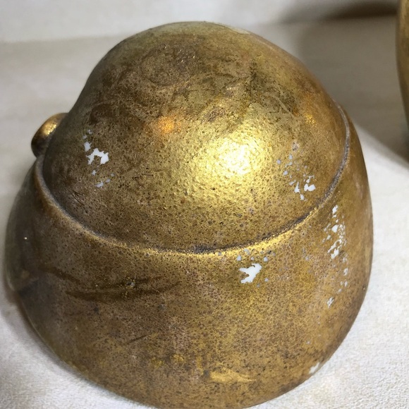 Rare BUDDAH UNIVERSAL 8" Approx GOLD FINISH PLASTER STATUARY Chest 2 PIECE - Picture 5 of 16